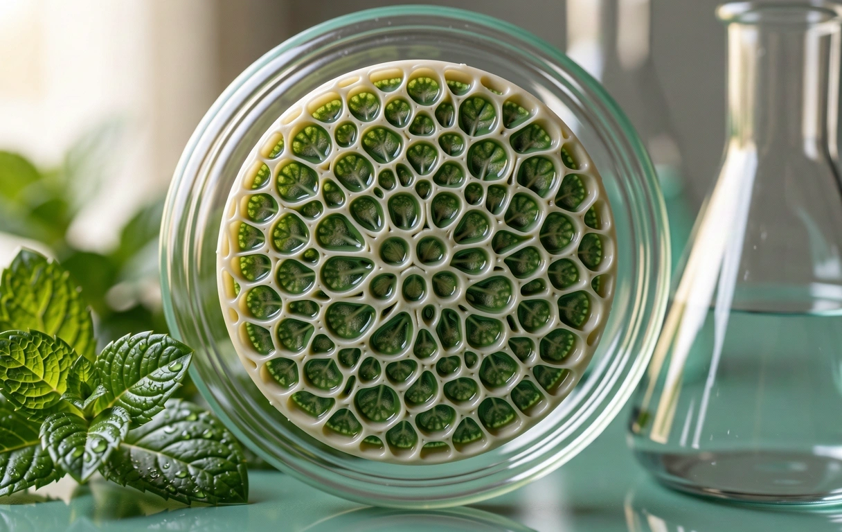 Microscopic focus on organic biological balance